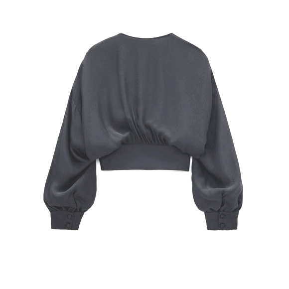 Zara Buttoned Front Crop Top - Picture 5 of 16